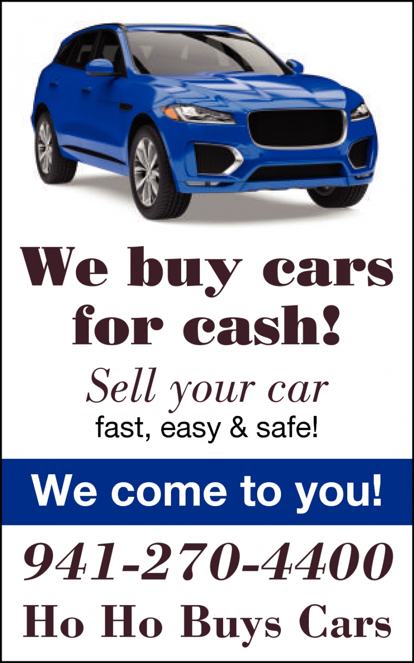 We Buy Cars For Cash 941 270 4400 Sarasota FL